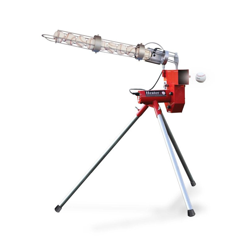 Heavy-Duty Baseball Pitching Machine with Adjustable Speed & Bonus Ball Feeder