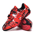 TrendOFT Kids Soccer Cleats - A19 Red2, 7-8 Years, Breathable Outdoor/Indoor Football Shoes