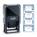 Self-Inking Date Stamp 5-in-1 with Interchangeable Messages, 1 x 1.63 in.