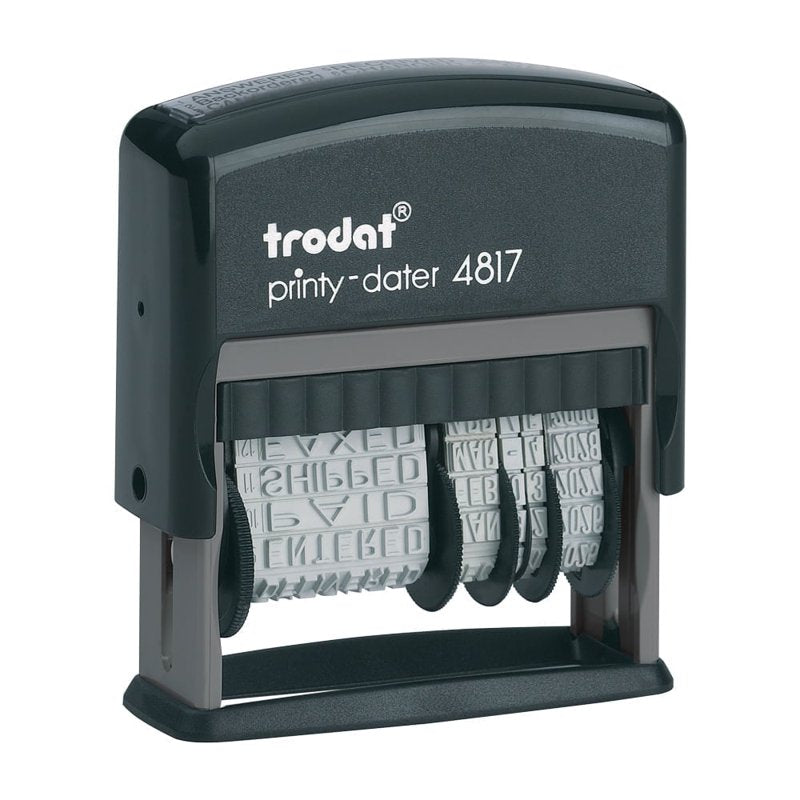 Self-Inking Date Stamp with Office Messages - Trodat Printy 4817