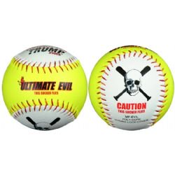 Evil Sports 12 Inch Leather Softball - Non-Sanctioned, Poly Core