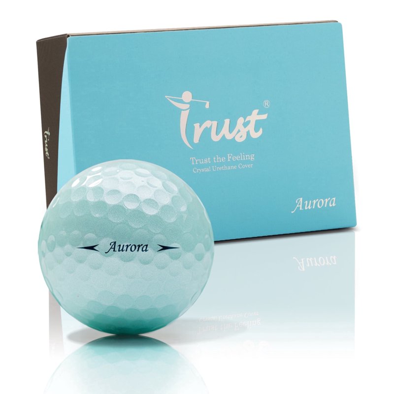 Premium Icy Blue Golf Ball 3 Piece Soft Feel Performance Urethane Cover