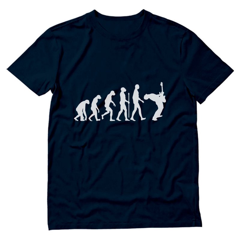 Funny Musician Evolution Rock Guitarist T-Shirt for Men and Women