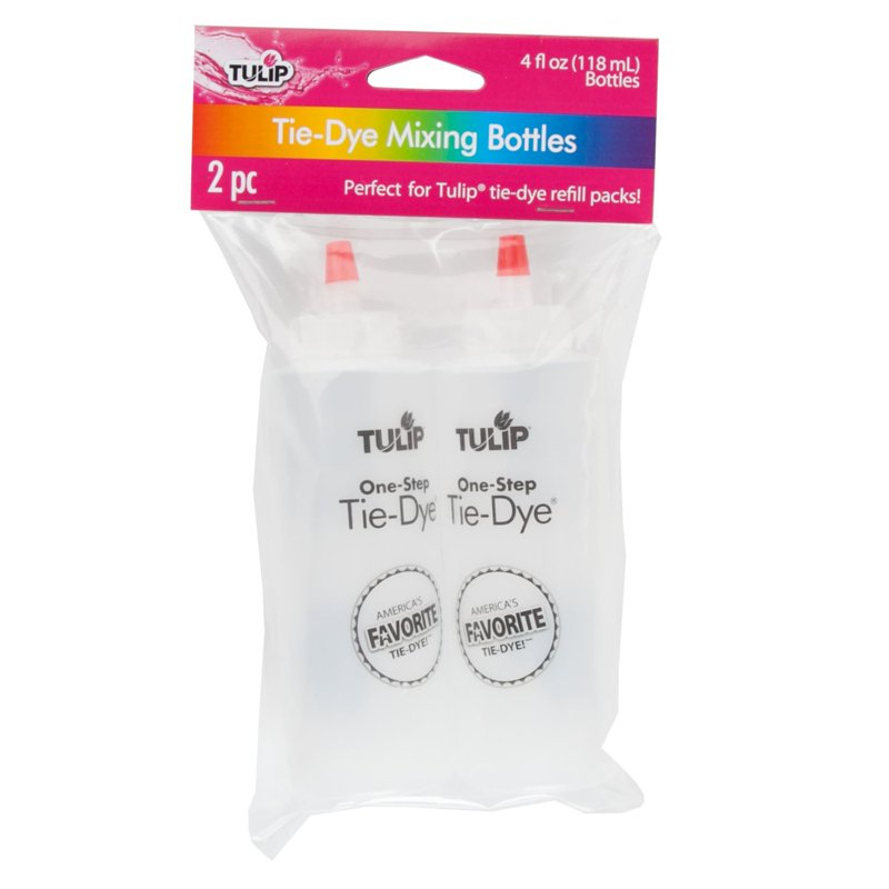 2 Pack Tie-Dye Mixing Bottles - 4 Fl Oz Reusable Squeeze Bottles for Fabric Dye & DIY Projects