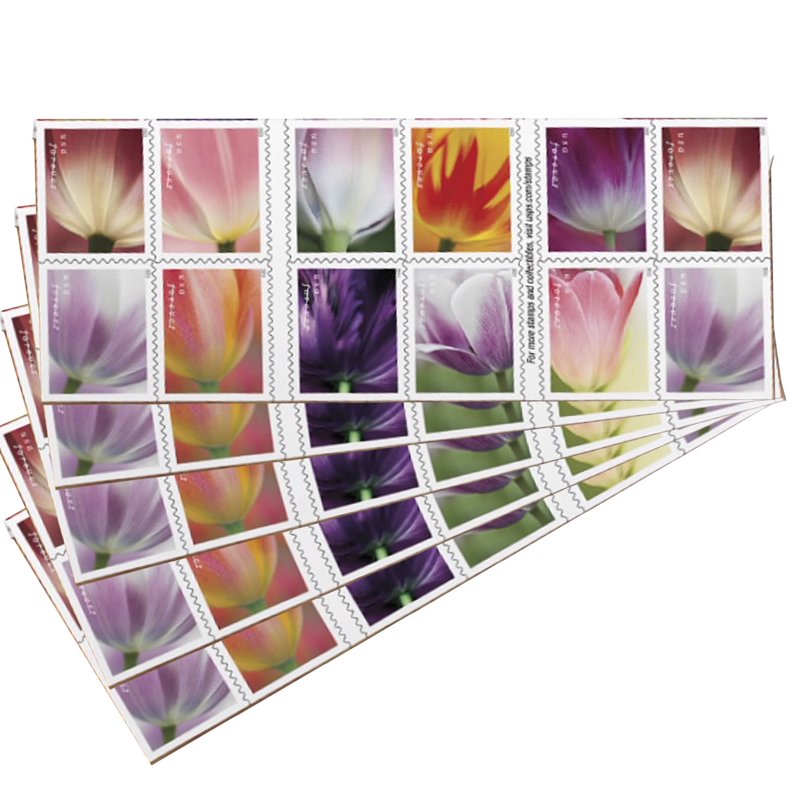 USPS Tulip Blossoms Postage Stamps 5 Books of 20 First Class Flower