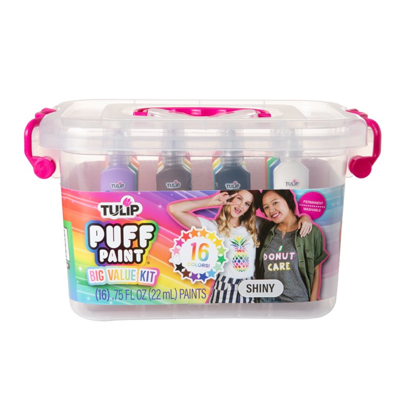 Fabric Paint Set with 16 Colors, 3D Dimensional & Washable for Crafts