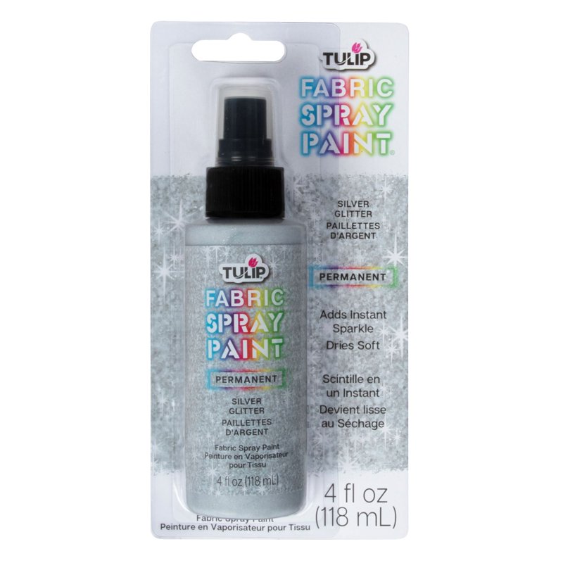 Fabric Spray Paint with Glitter - Permanent Glitter Paint for Clothes, Shoes & DIY Crafts