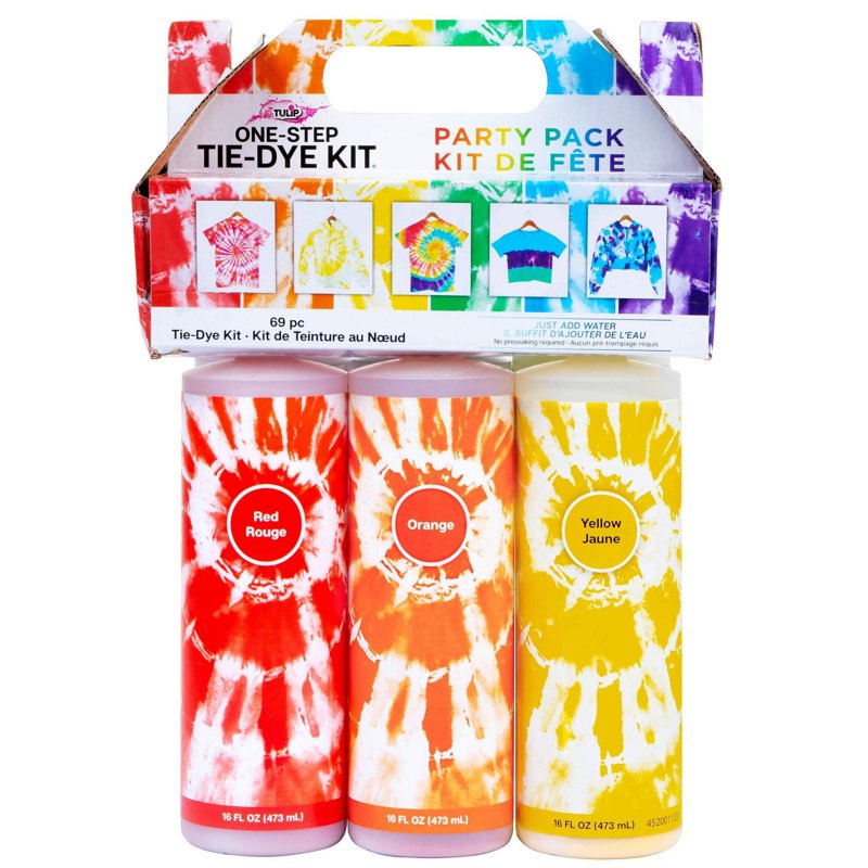 Tie-Dye Kit with 6 Bright Colors - 16 oz Each for 72 Projects