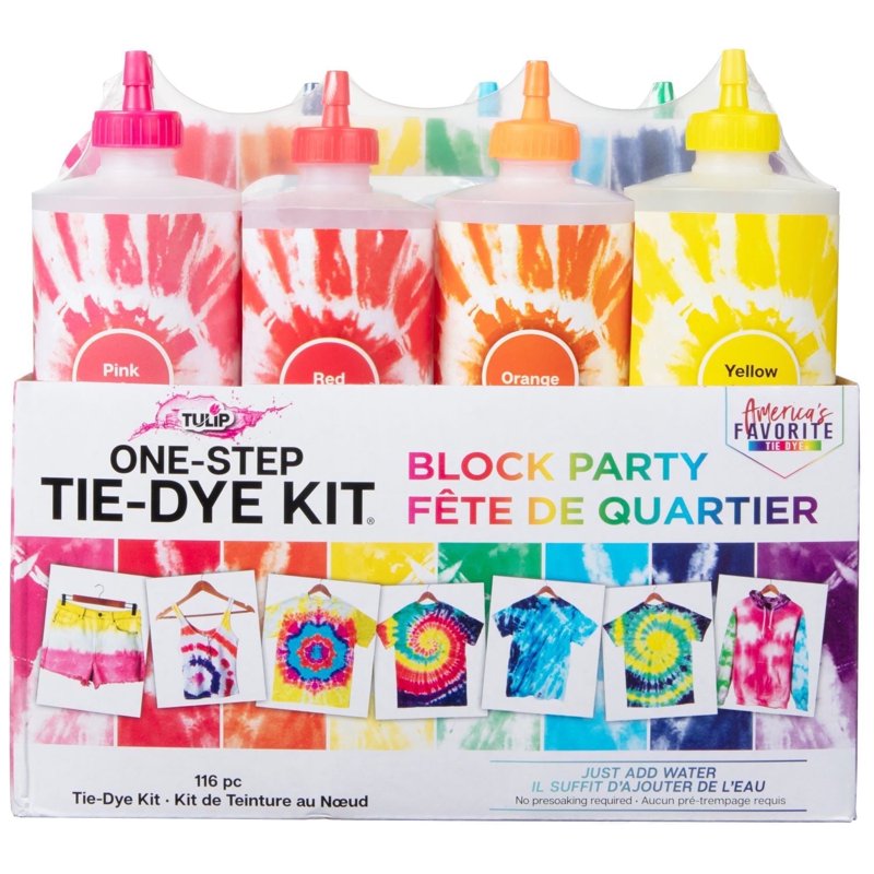 Rainbow Tie-Dye Kit with 8 Colors - Large-Scale Fabric Dyeing Set