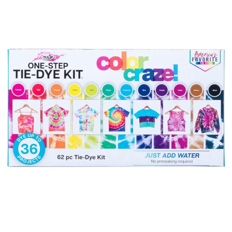 Tulip One-Step Tie-Dye Kit - 12 Vibrant Fabric Dyes for Cotton & Natural Fibers