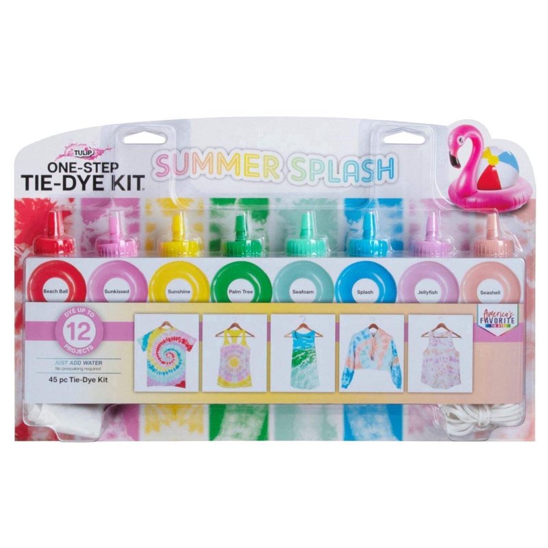 Tie-Dye Kit with 8 Vibrant Colors for Fabric DIY Projects - Summer Splash
