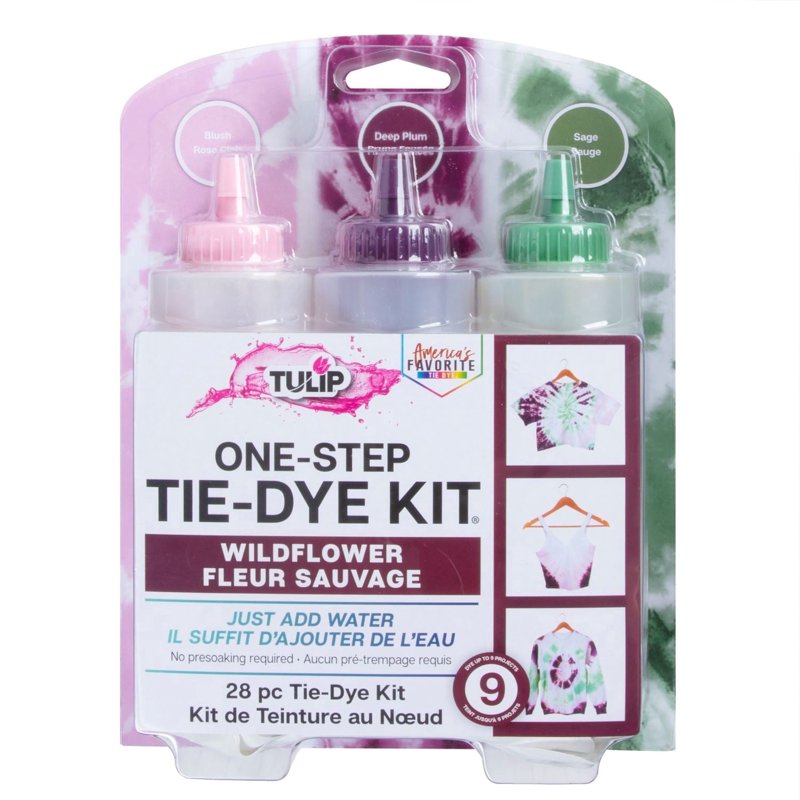 Botanical Tie-Dye Kit for Fabric Painting - 3 Colors, Up to 9 Projects