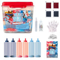 Patriotic Tie-Dye Kit for 4th of July & Memorial Day - 74-Piece Set with Colors & Accessories