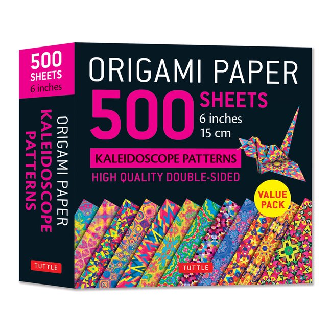 Origami Paper Pack 500 Sheets Kaleidoscope Patterns Double-Sided 6x6 inch