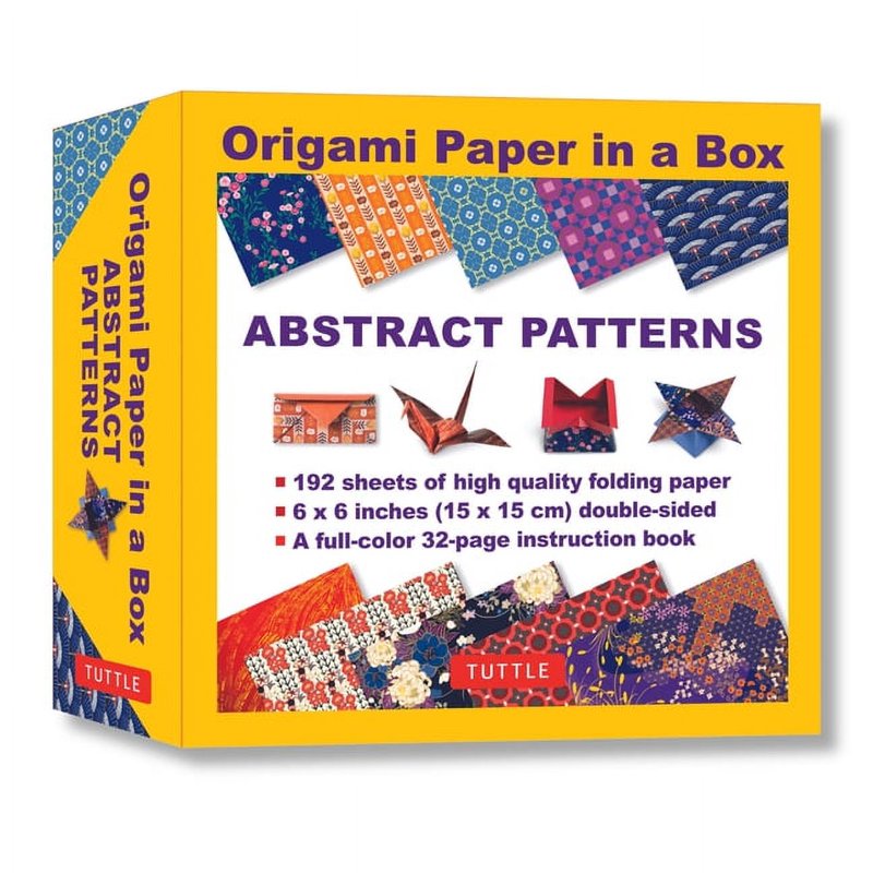 Origami Paper Pack - 192 Double-Sided Color Sheets for Folding & Crafts