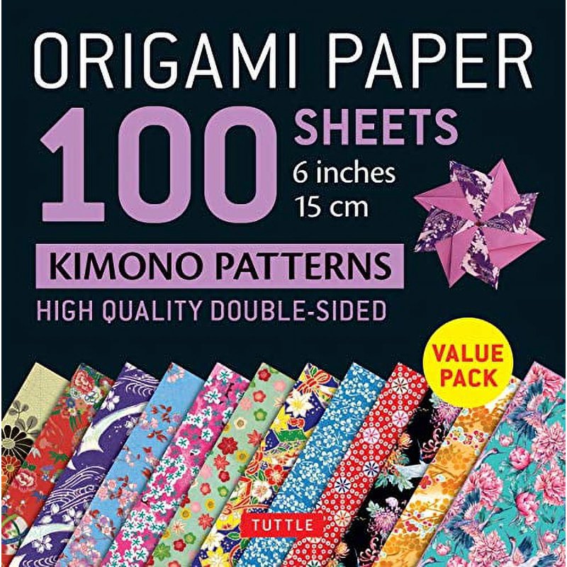 Origami Paper Pack 6x6 Inch Double-Sided Kimono Patterns 100 Sheets