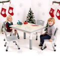 Kids Adjustable Table and Chair Set for Learning & Play - Graffiti Desktop, Non-Slip Legs