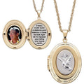 Two-Tone Memorial 14K Gold-Plated Heartfelt Locket Pendant 20" Chain
