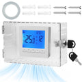 Universal Thermostat Lock Box with Key - Clear Acrylic Cover, Large Wall Mount Protector
