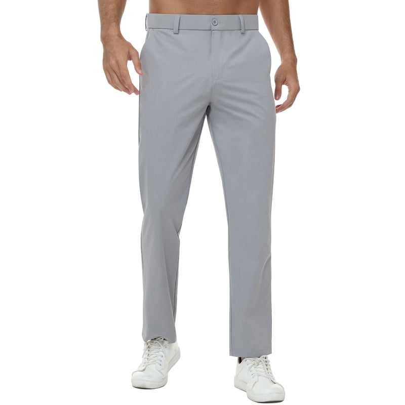 Men's Golf Pants Stretch Work Dress Pants Lightweight Quick Dry Casual Trousers