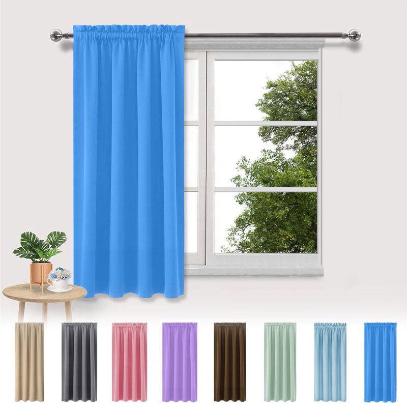 Blackout Room Darkening Curtains 38x45 Inch Thermal Insulated Panel - Multiple Colors