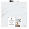 Magnetic Dry Erase Whiteboard 14x14 in. Gray Marble Surface - Office & Home