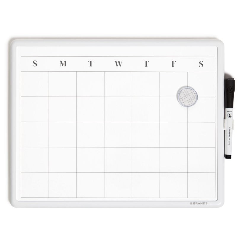 11x14 Magnetic Dry Erase Calendar Whiteboard - Reusable Planning Board