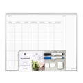 Magnetic Monthly Calendar Dry Erase Board 16x20 Inch with Silver Frame