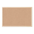 24 x 36 Inch Cork Bulletin Board with Birch MDF Frame - Brown