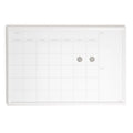 Magnetic Dry Erase Calendar Whiteboard with Wood Frame - 30x20 Inches