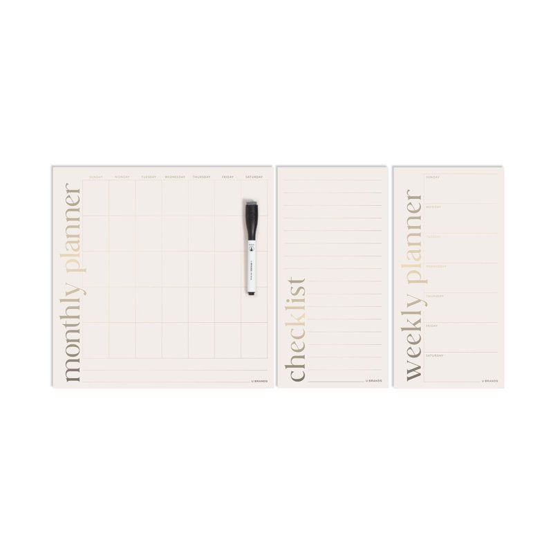 Magnetic Dry Erase Calendar Set for Office & Home Organization