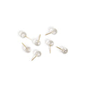 Clear Sphere Push Pins with Gold Finish - 100 Pack for Office & Home