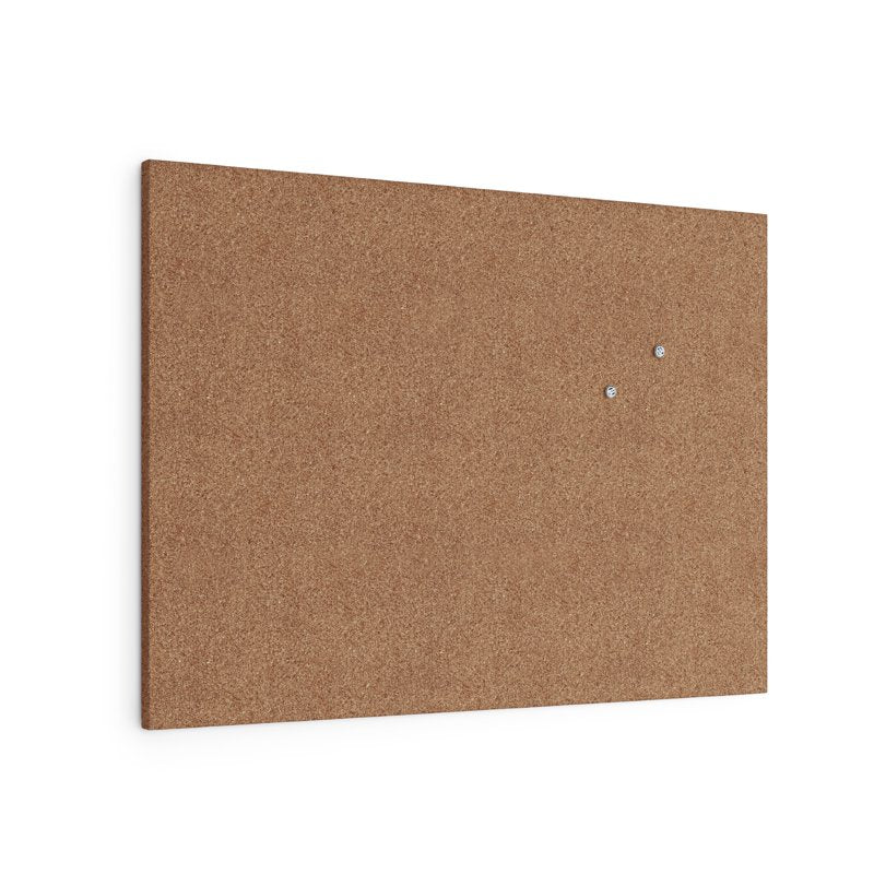 Frameless 24x18 Cork Bulletin Board - Natural Self-Healing Cork Surface