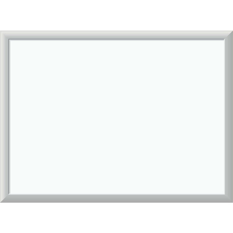Non-Magnetic Dry-Erase Board 24x18 Inches with Silver Aluminum Frame