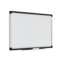 Magnetic Dry Erase Board with Cork Strip 24x18 Inch White Steel Office Memo