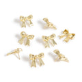 Gold Ribbon Push Pins Set of 8 for Bulletin Boards and Corkboards