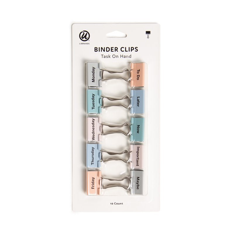 Assorted 32mm Binder Clips - 10 Pack for Office & Classroom Organization