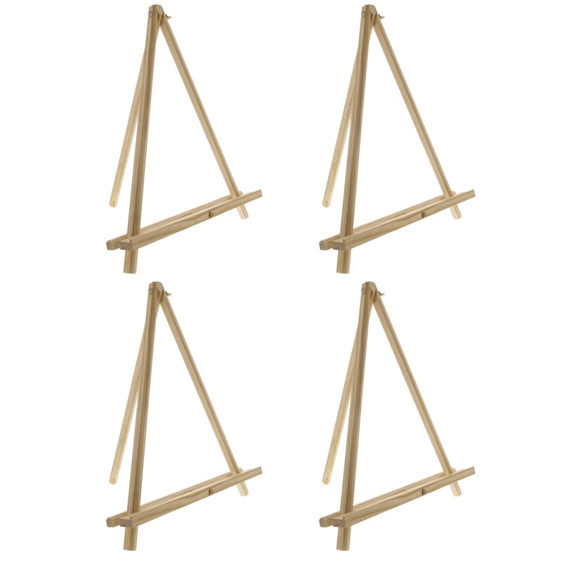 Adjustable Wooden Display Easel for Art & Displays - Pack of 4