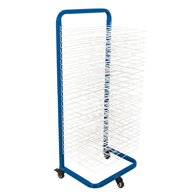 25 Shelf Art Drying Rack with Wheels & Wall Mount for Studios & Classrooms