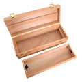 Unfinished Beechwood Artist Tool Storage Box with Removable Tray & Locking Clamps