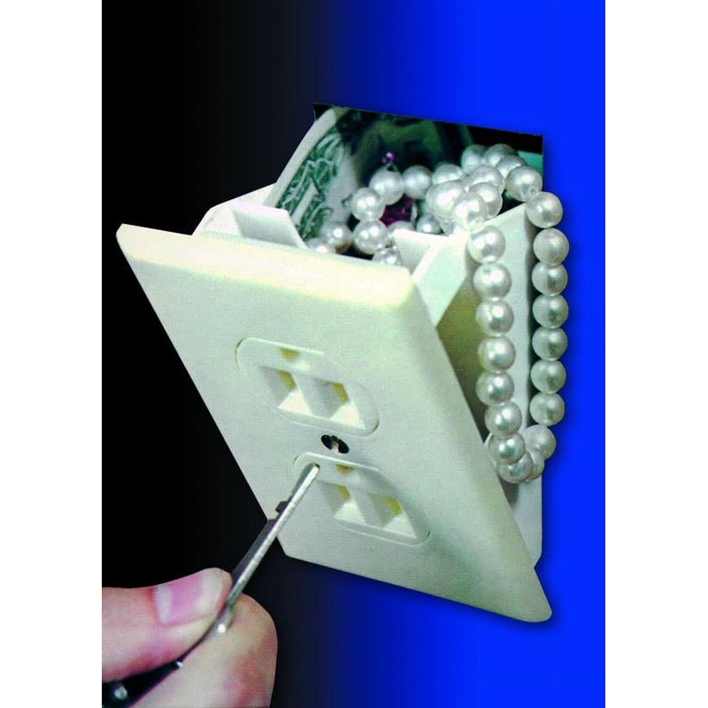 Wall Safe Hidden Outlet Disguise with Saw & Template - 0.4 oz, White