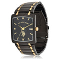 Men's Analog Watch with Brick Dial and Diamond Accents, Silicone Strap