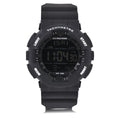Men's Digital Tachymeter Watch - Black Quartz Sport Watch for Men