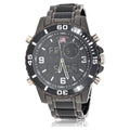 Men's Digital and Analog Watch - Black Strap, Stylish Quartz Timepiece