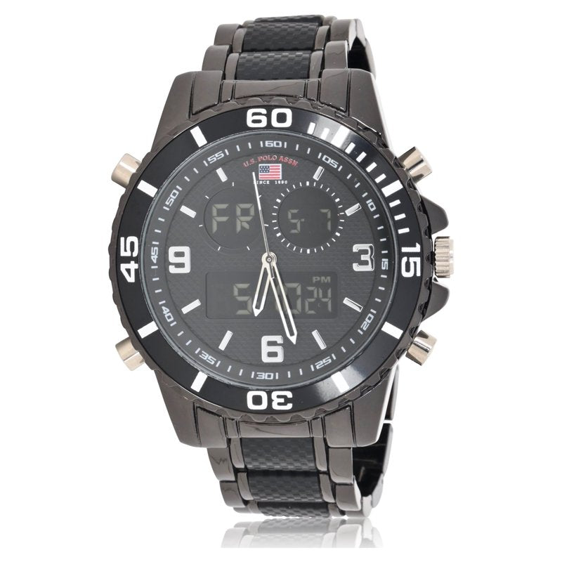 Men's Digital and Analog Watch - Black Strap, Stylish Quartz Timepiece