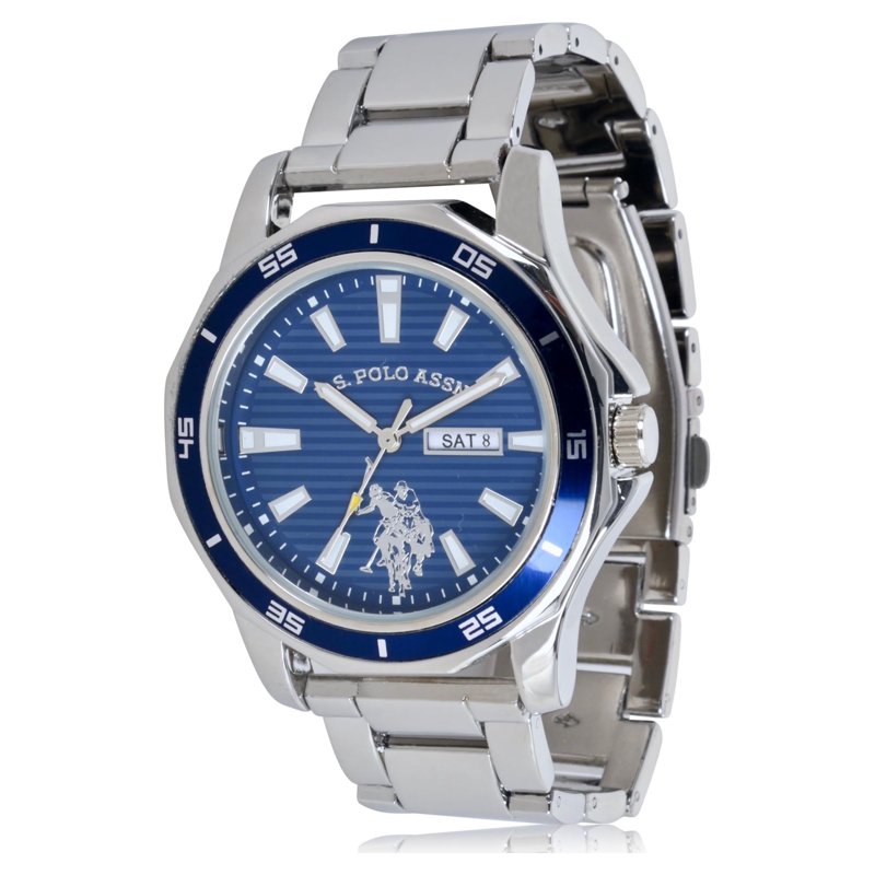 Men's Analog Watch with Navy Dial - Classic Quartz Timepiece