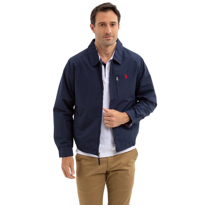 Golf Jacket for Men, Zip-Front Fleece-Lined Outerwear - 2XL, Classic Navy - U.S. Polo Assn.