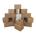 Moving Boxes Kit with Supplies - All Sizes, Bubble Wrap & Tape Included