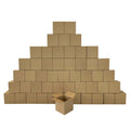 Corrugated Shipping Boxes Pack of 50 - 4x4x4 Inch Cube Cardboard Boxes