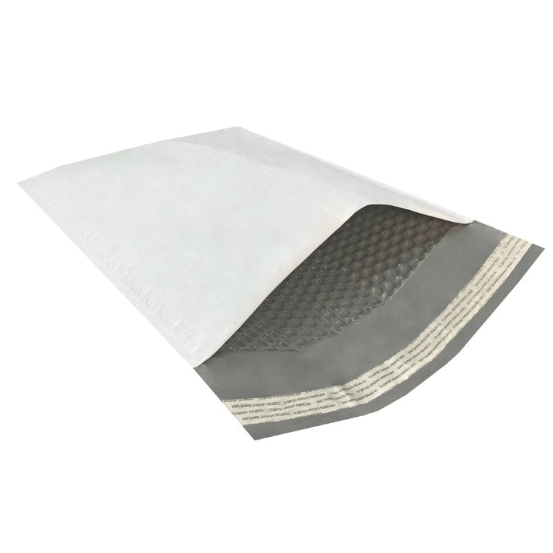 Poly Bubble Mailer Bags 10.5x16 Inches Self Seal Pack of 100 White Shipping Envelopes